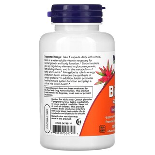 Foto 3 | Foto 3 | Suplemento Now Foods Biotina 120 Unidades - Venta Internacional