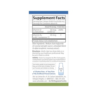 Foto 3 | Foto 3 | Suplemento Carlson Super Daily D3 + K2 50 mcg D3 45 mcg MK-7 - Venta Internacional