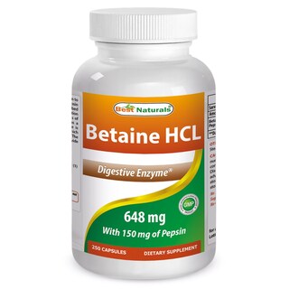 Foto 1 | Foto 1 | Suplemento Alimenticio Best Naturals Betaine Hcl 648 Mg 250 Cápsulas - Venta Internacional