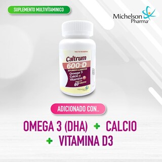 Foto 5 | Foto 5 | Caltrum 600 + D Michelson Pharma con Omega 3 Calcio y Vitamina D