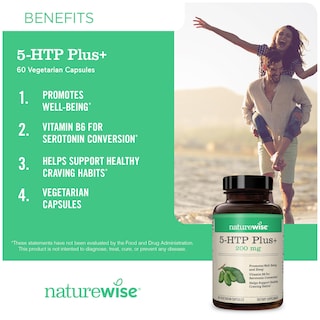 Foto 2 | Foto 2 | Suplemento Naturewise 5-htp 200 Mg con Vitamina B6 30 Cápsulas - Venta Internacional