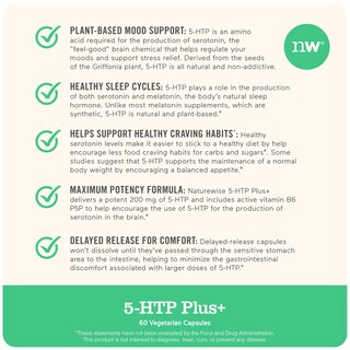 Foto 5 | Foto 5 | Suplemento Naturewise 5-htp 200 Mg con Vitamina B6 30 Cápsulas - Venta Internacional