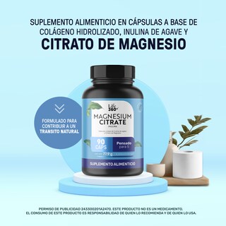 Foto 2 | Foto 2 | Citrato De Magnesio Life360+ 90 Cápuslas 2598 Mg Por Porción