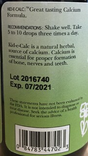 Foto 2 | Foto 2 | Suplemento Christopher's Original Formulas Kid-e-calc Calc 60 Ml - Venta Internacional.