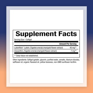 Foto 2 | Foto 2 | Suplemento Natural De Luteína De 40 Mg Con 60 Cápsulas Blandas De Zeaxantina - Venta Internacional.
