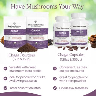 Foto 5 | Foto 5 | Suplemento De Hongos En Polvo De Chaga Con Hongos Reales, 150 Porciones - Venta Internacional.