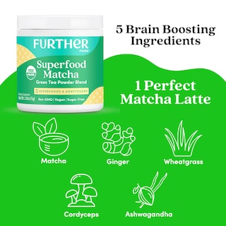 Foto 3 | Foto 3 | Té Verde Matcha En Polvo Further Food Premium, 30 Porciones - Venta Internacional.