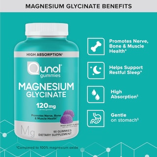 Foto 2 | Foto 2 | Gomitas De Glicinato De Magnesio Quinol 120 Mg, 90 Unidades (paquete De 1) - Venta Internacional.