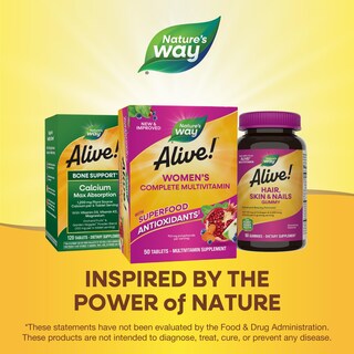 Foto 7 | Foto 7 | ¡multivitamínico Nature's Way Alive! 50 Comprimidos Completos Para Mujeres - Venta Internacional.