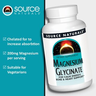 Foto 5 | Foto 5 | Glicinato De Magnesio Supplement Source Naturals 200 Mg - 180 Comprimidos - Venta Internacional.