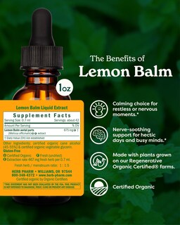 Foto 2 | Foto 2 | Extracto Líquido De Bálsamo De Limón Herb Pharm, 30 Ml, Sistema Nervioso - Venta Internacional.