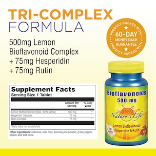 Foto 2 | Foto 2 | Suplemento De Bioflavonoides Nature's Life, 500 Mg, 100 Unidades - Venta Internacional.