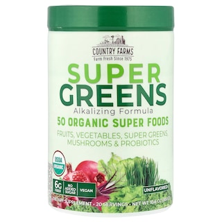 Foto 1 | Foto 1 | Suplemento Alcalinizante Super Greens De Country Farms, 300 G - Venta Internacional.