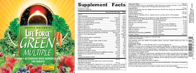 Foto 4 | Foto 4 | Supplement Source Naturals Life Force Green Multiple 180 Comprimidos - Venta Internacional.