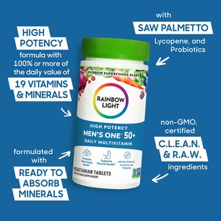 Foto 3 | Foto 3 | Multivitamínico Rainbow Light Men 50+ Con Vitamina C, D Y Zinc 60 Comprimidos - Venta Internacional.