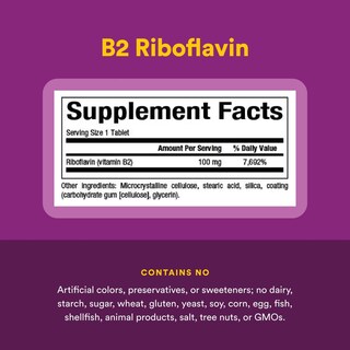 Foto 4 | Foto 4 | Suplemento Natural Factors, Vitamina B2, Riboflavina, 100 Mg, 90 Tabletas - Venta Internacional.