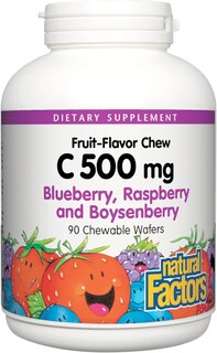 Foto 1 | Foto 1 | Vitamina C Natural Factors Masticable, 500 Mg Para Niños, 90 Unidades - Venta Internacional.
