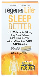 Foto 1 | Foto 1 | Complementa Los Factores Naturales Regenerlife Sleep Better 60 Comprimidos - Venta Internacional.