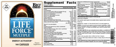 Foto 4 | Foto 4 | Suplemento Source Naturals Life Force Multiple 180 Cápsulas - Venta Internacional.