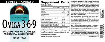 Foto 4 | Foto 4 | Supplement Source Naturals Omega 3-6-9 120 Cápsulas Blandas - Venta Internacional.