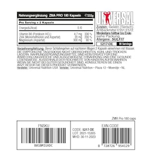 Foto 4 | Foto 4 | Suplemento Universal Nutrition Zma Pro, Zinc, Magnesio Y Vitamina B6 - Venta Internacional.