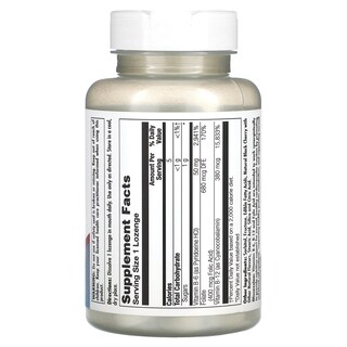 Foto 2 | Foto 2 | Suplemento Kal B-6 B-12, Pastillas De Cereza Negra Con Ácido Fólico, 60 Unidades - Venta Internacional.