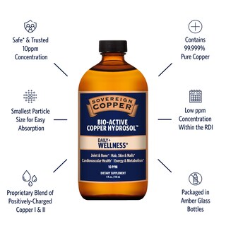 Foto 3 | Foto 3 | Suplemento De Hidrosol De Cobre Bioactivo De Sovereign Copper, 120 Ml - Venta Internacional.