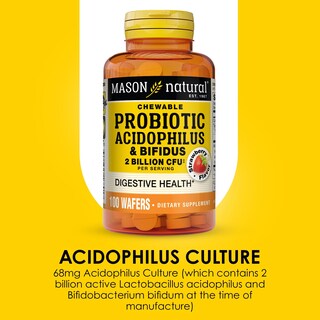 Foto 4 | Foto 4 | Suplemento Probiótico Mason Natural Acidophilus Con Bífidus - Venta Internacional.