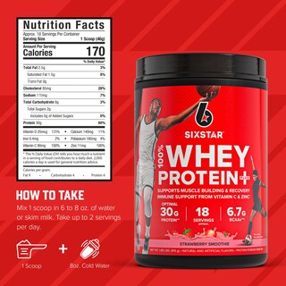 Foto 5 | Foto 5 | Proteína En Polvo Six Star Whey Protein Plus Fresa 0,8 Kg - Venta Internacional.