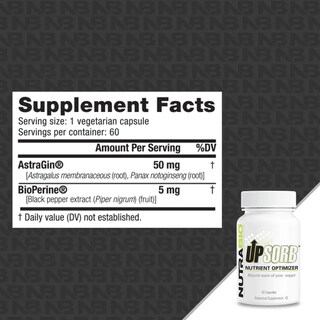 Foto 2 | Foto 2 | Suplemento Nutrabio Upsorb Bioperine Nutrient Enhancer 60 Cápsulas - Venta Internacional