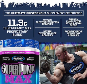Foto 5 | Foto 5 | Gaspari Nutrition Superpump Max Blue Raspberry Antes Del Entrenamiento - Venta Internacional.