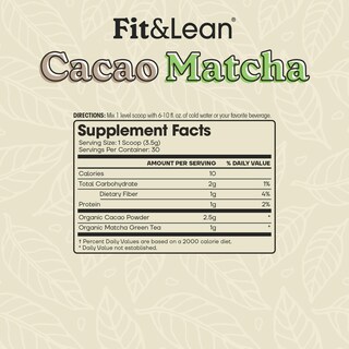 Foto 7 | Foto 7 | Té Verde En Polvo Fit & Lean Cacao Matcha 105 G 30 Porciones - Venta Internacional.