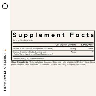 Foto 2 | Foto 2 | Suplemento Alimenticio De Vitamina E Liposomal Codeage 90 Cápsulas - Venta Internacional.