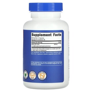 Foto 2 | Foto 2 | Suplemento Nutricost Alpha Gpc 300 Mg 120 Cápsulas - Venta Internacional.