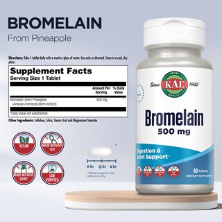 Foto 2 | Foto 2 | Suplemento Kal de Bromelina 500 Mg 60 Comprimidos - Venta Internacional