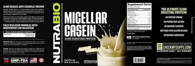 Foto 7 | Foto 7 | Proteína En Polvo Nutrabio, Caseína Micelar, 907 G, Sabor Vainilla - Venta Internacional.