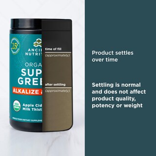 Foto 6 | Foto 6 | Polvo Alcalinizante y Desintoxicante Supergreens Ancient Nutrition 220 Ml - Venta Internacional