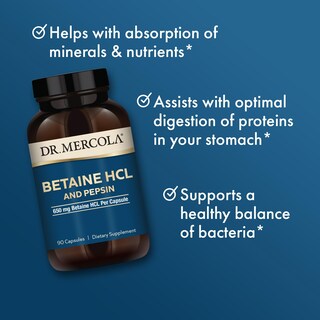 Foto 4 | Foto 4 | Suplemento Dietético Dr. Mercola Betaína Hcl Y Pepsina 650 Mg - Venta Internacional.