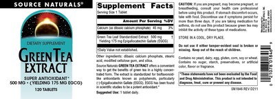 Foto 4 | Foto 4 | Extracto de Té Verde Source Naturals 500 Mg 120 Tabletas - Venta Internacional
