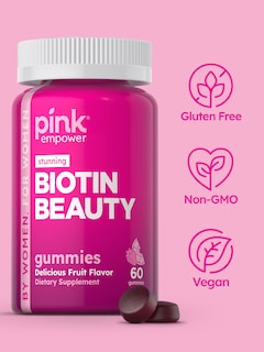Foto 4 | Foto 4 | Gomitas De Biotina Rosa, 60 Unidades, Sin Ogm, Sin Gluten, Para El Cabello - Venta Internacional.