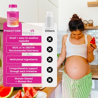 Foto 6 | Foto 6 | Vitaminas Prenatales Pink Stork Total Con Dha, Folato Y Hierro, 60 Cápsulas - Venta Internacional.