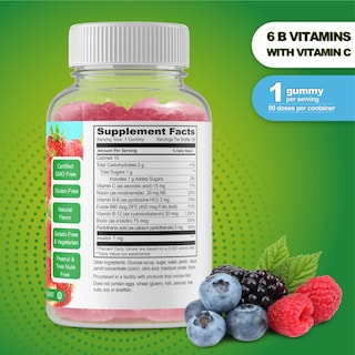 Foto 2 | Foto 2 | Gummy Vitamins Doctors Finest Vitamin B Complex 90 Gomitas - Venta Internacional.