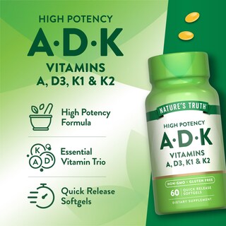 Foto 5 | Foto 5 | Suplemento Nature's Truth Vitamin Adk 60 Cápsulas Blandas - Venta Internacional.