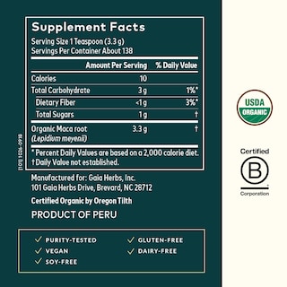 Foto 2 | Foto 2 | Suplemento Gaia Herbs Maca En Polvo Natural Energy 400 G - Venta Internacional.