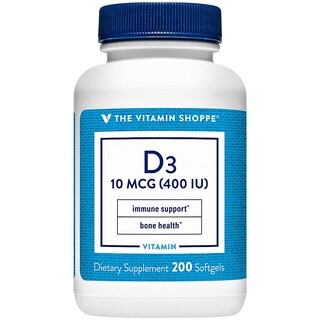Foto 2 | Foto 2 | Suplemento De Vitamina D3 De The Vitamin Shoppe, 400 Ui, 200 Cápsulas Blandas - Venta Internacional.