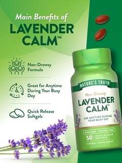 Foto 5 | Foto 5 | Suplemento Nature's Truth Lavender Calm En Cápsulas Blandas, 50 Unidades - Venta Internacional.