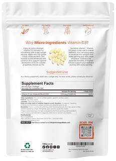 Foto 2 | Foto 2 | Suplemento De Microingredientes: Vitamina D3, 5000 Ui, 500 Cápsulas Blandas - Venta Internacional.