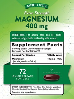 Foto 2 | Foto 2 | Suplemento Nature's Truth Magnesio 400 Mg 72 Cápsulas Blandas - Venta Internacional.