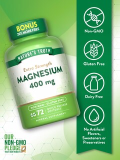Foto 3 | Foto 3 | Suplemento Nature's Truth Magnesio 400 Mg 72 Cápsulas Blandas - Venta Internacional.