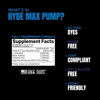 Foto 6 | Foto 6 | Bomba De Óxido Nítrico Prosupps Hyde Max Pump Antes Del Entrenamiento, 25 Porciones - Venta Internacional.